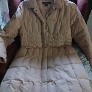 1 Large Madison Women's Tan Puffer Jacket..knee Length